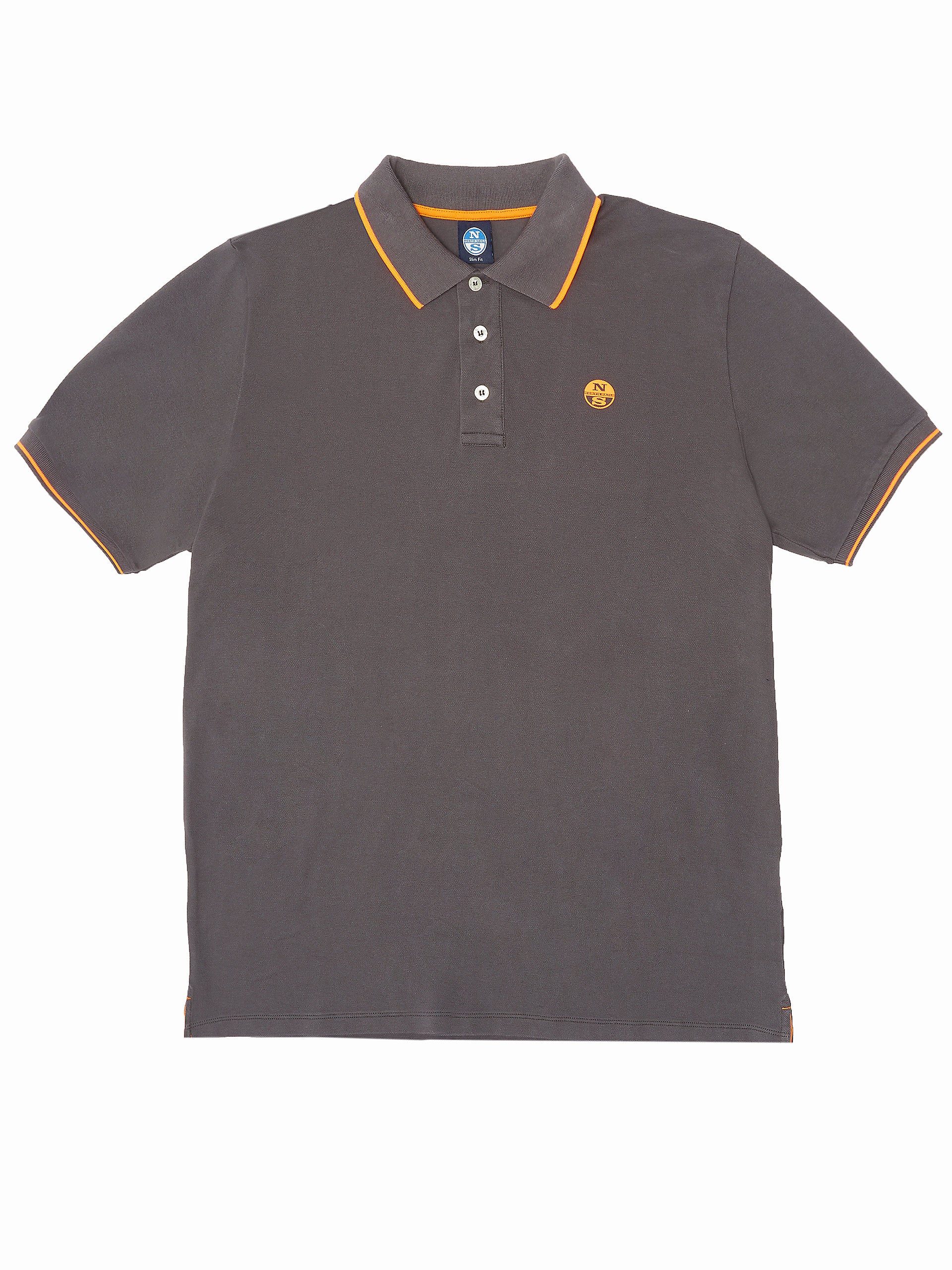 Polo stretch in piquet grigia