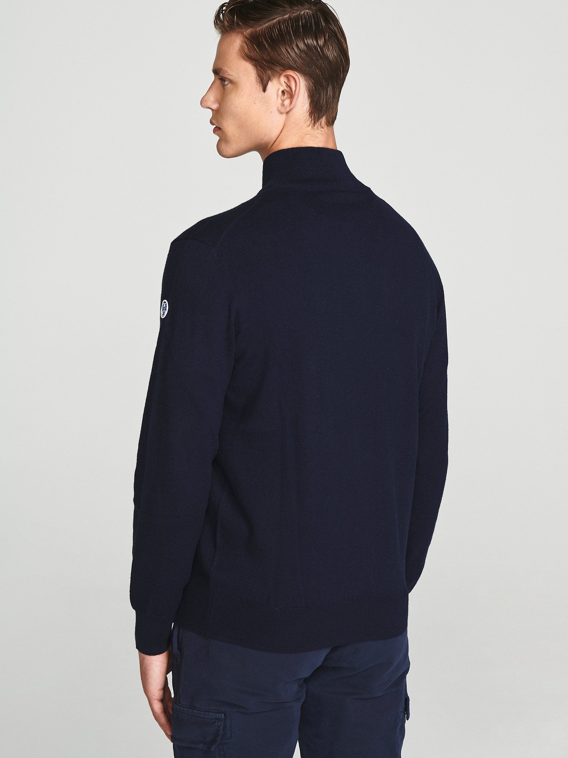 Maglia in lana con mezza zip