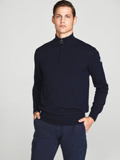 Maglia in lana con mezza zip