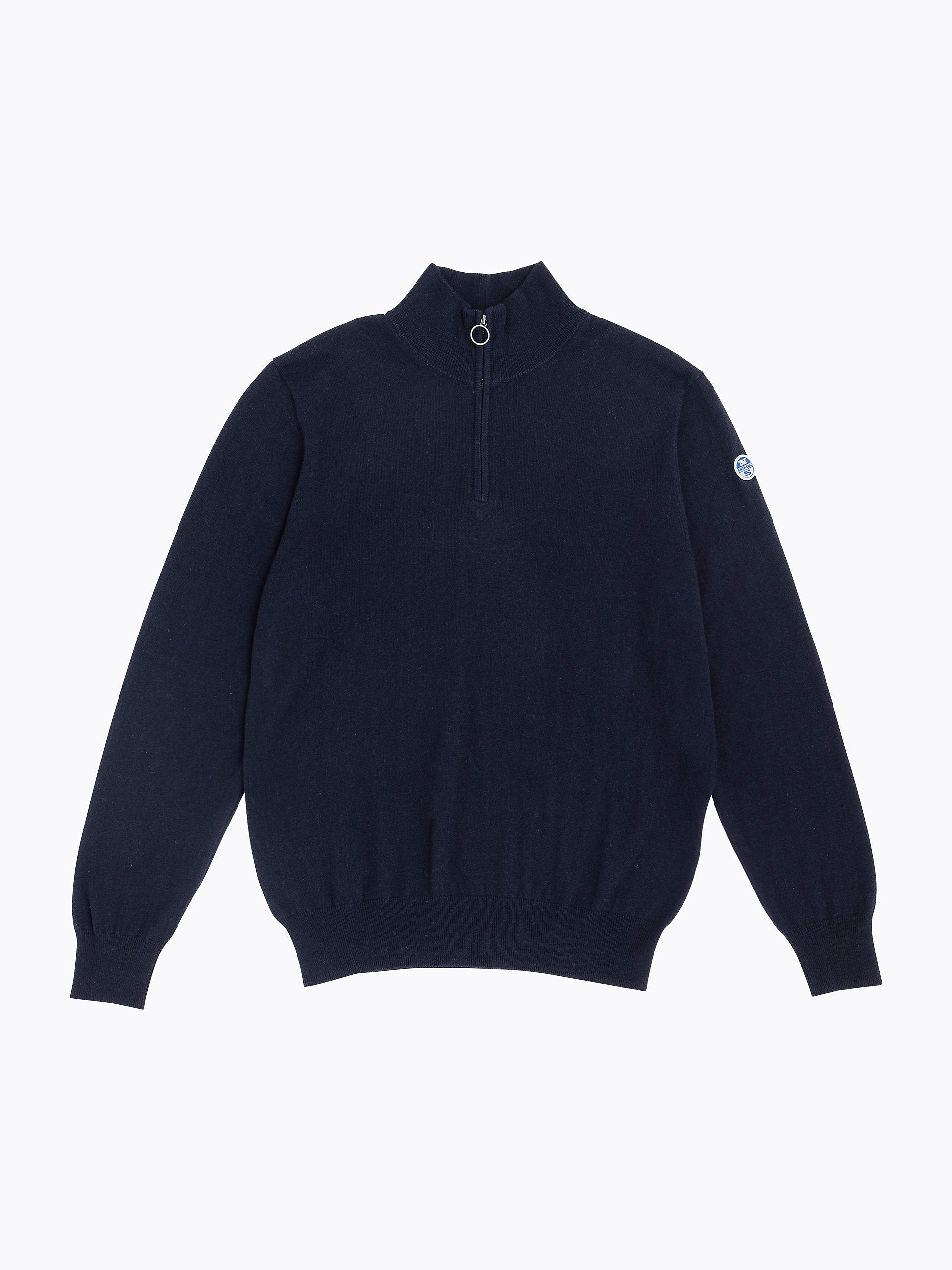 Maglia in lana con mezza zip