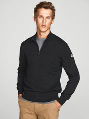 Maglia in lana con mezza zip