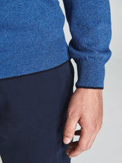 Maglia girocollo lana e cachemire