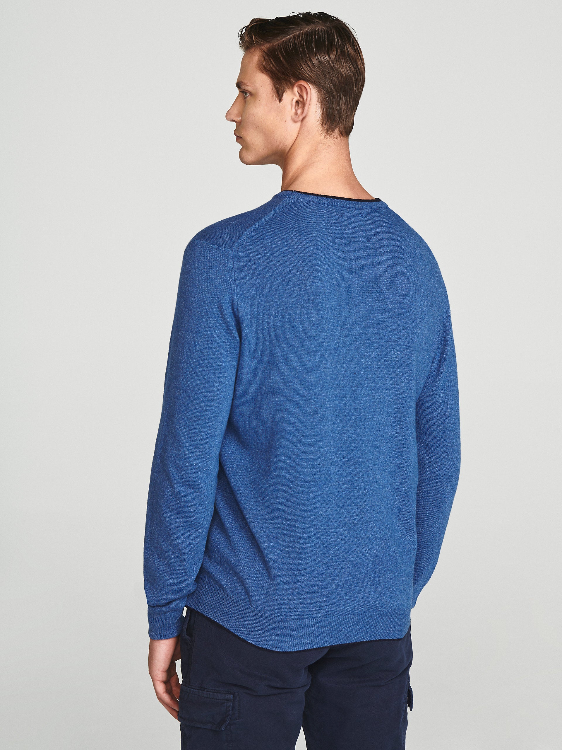 Maglia girocollo lana e cachemire