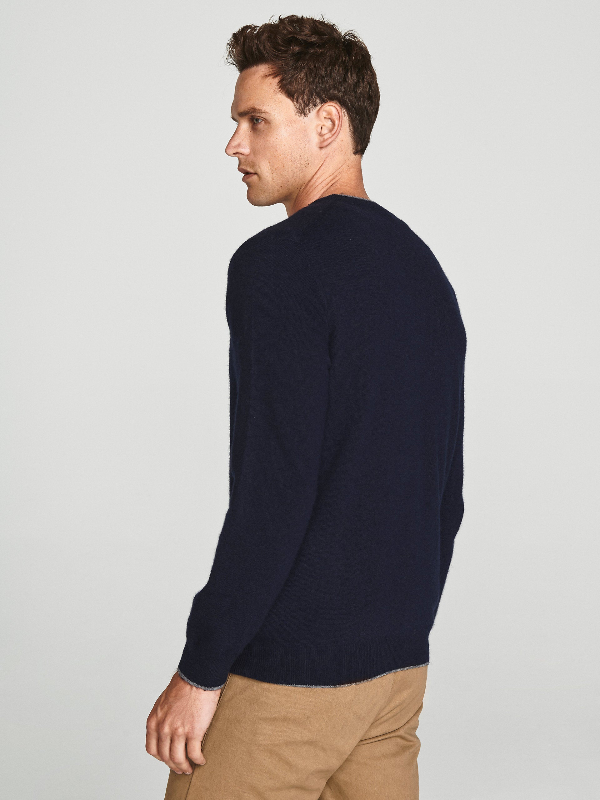 Maglia girocollo lana e cachemire
