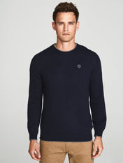 Maglia girocollo lana e cachemire