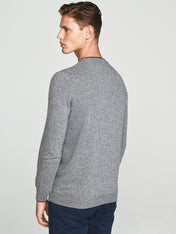 Maglia girocollo lana e cachemire