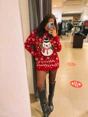 Maxi pull natalizio rosso