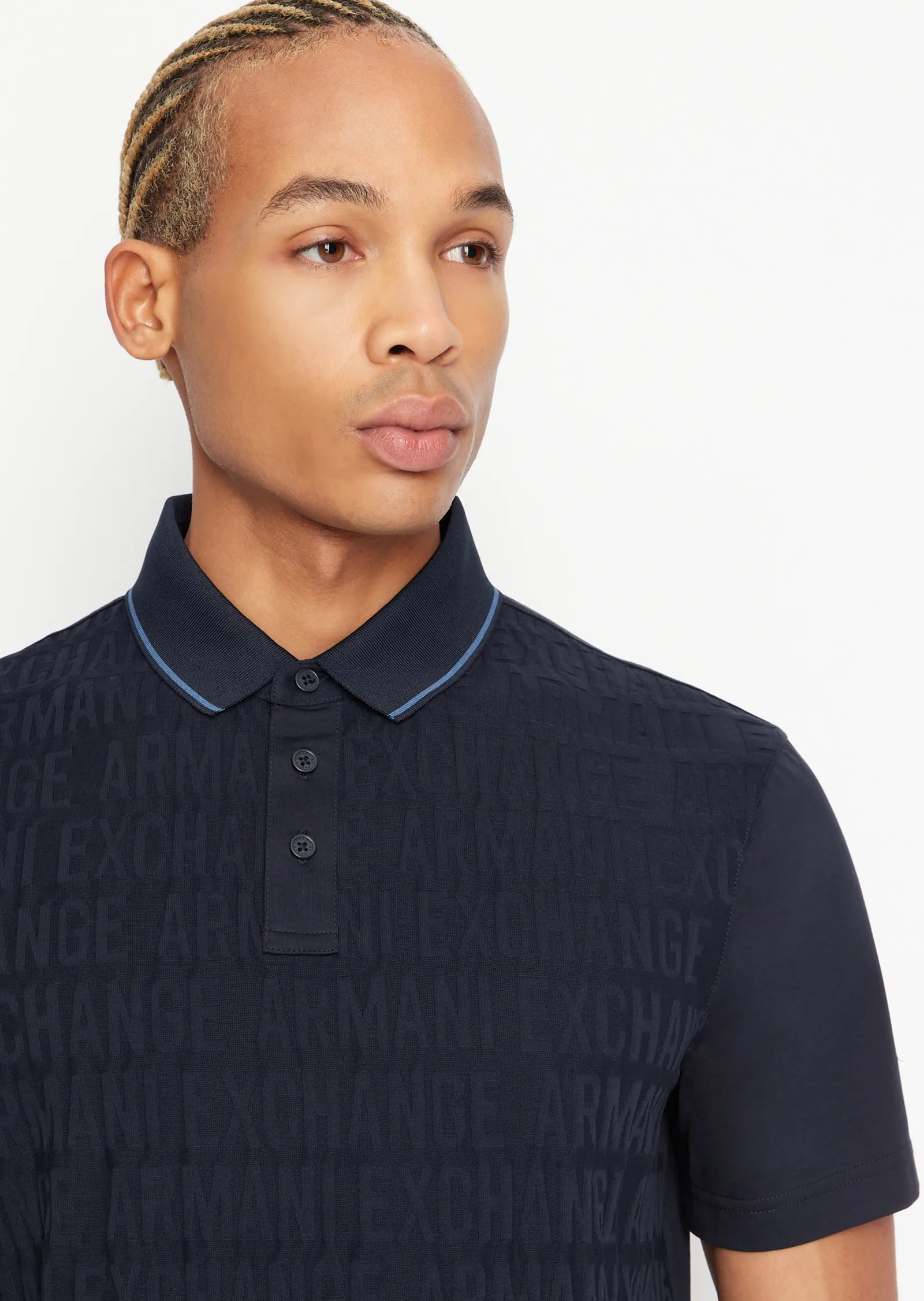 Polo in jersey di cotone blu