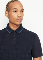 Polo in jersey di cotone blu