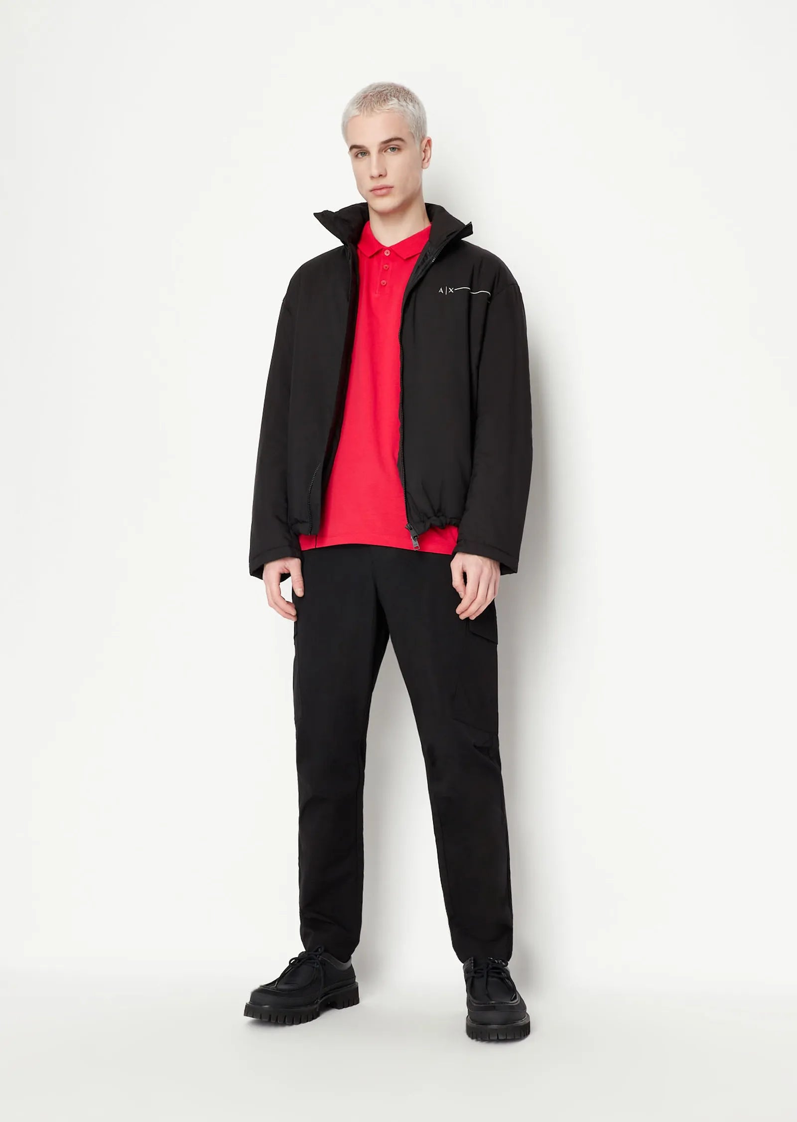 Polo in jersey di cotone rosso