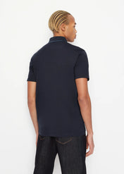 Polo in jersey di cotone blu