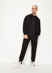 Polo in jersey di cotone nero