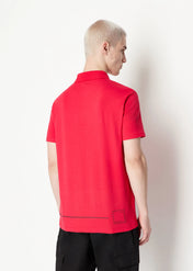 Polo in jersey di cotone rosso