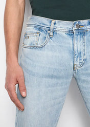 Cinque tasche in denim di cotone