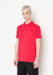 Polo in jersey di cotone rosso
