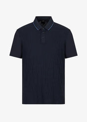 Polo in jersey di cotone blu