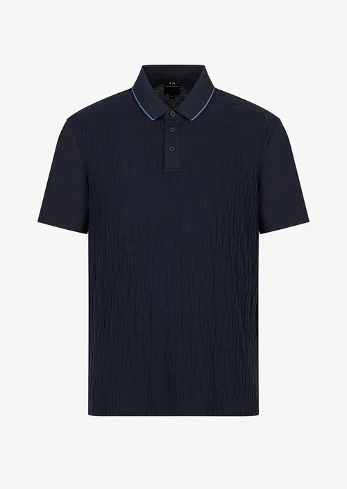 Polo in jersey di cotone blu