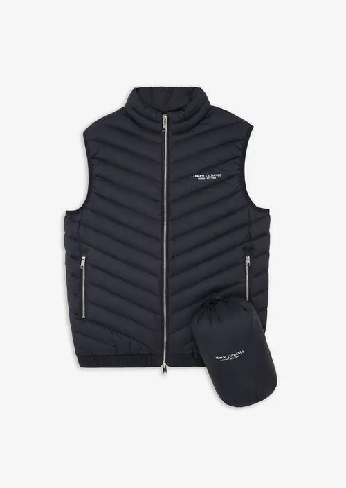 Piumino smanicato imbottito