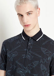 Polo in jersey di cotone blu