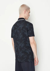 Polo in jersey di cotone blu