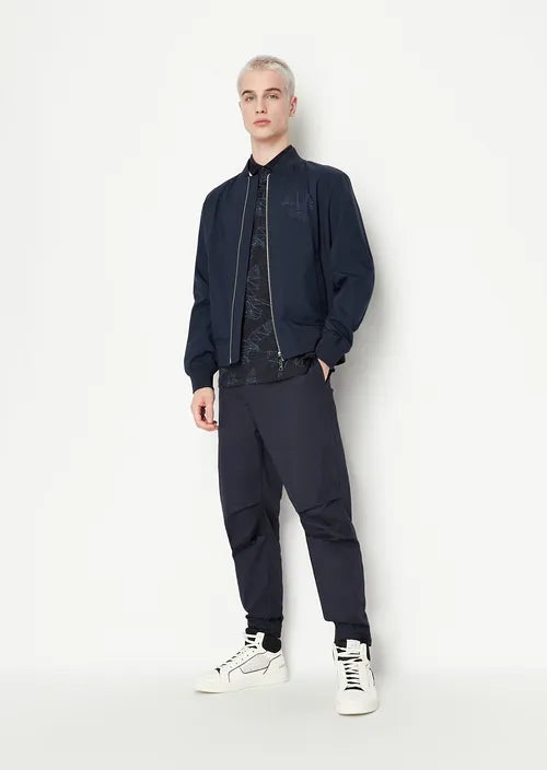 Polo in jersey di cotone blu