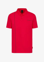 Polo in jersey di cotone rosso