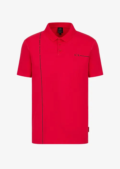 Polo in jersey di cotone rosso